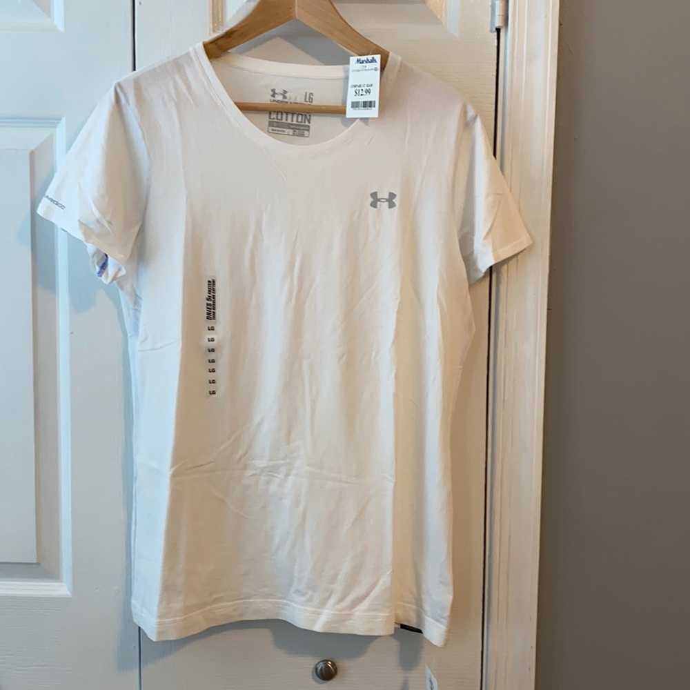 Under Armour white T